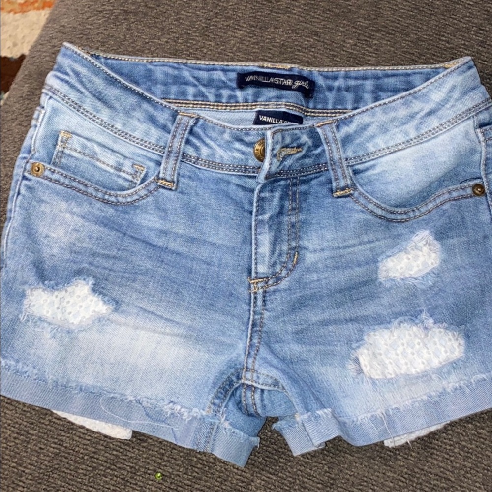 Blue jean shorts
